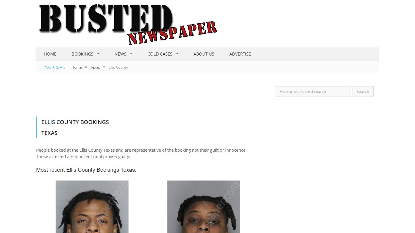 Ellis County, TX Mugshots - BUSTEDNEWSPAPER.COM